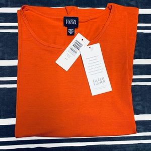 NWT Eileen Fisher Carrot Short Sleeve Crewneck Tee